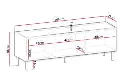 Akihito TV-benk 144 cm