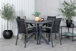 Alma Spisegruppe Rund Ø120cm + 4 Parma Spisestoler