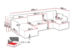 Amelus Sovesofa Dobbel Divan 4-Seter