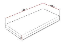 Arigna Fjærmadrass 200x200 cm
