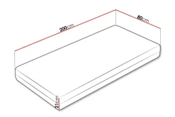 Arigna Fjærmadrass 80x200 cm