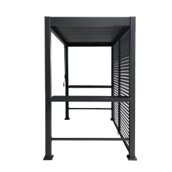 Bakvegg til paviljong HOME4YOU Mirador Bbq Mørk grå