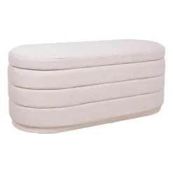 Benk HOME4YOU Hiro 104x44xh44 cm med oppbevaring Hvit