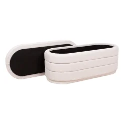 Benk HOME4YOU Hiro 104x44xh44 cm med oppbevaring Hvit