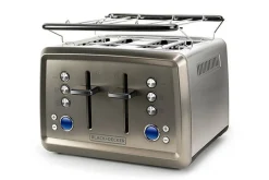 Brødrister Black+Decker 4 spor 1960W børstet stål