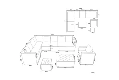 Calizza Loungegruppe Kunstrotting