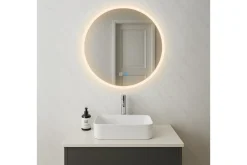 Clas Rundt Baderomsspeil med LED-belysning 100 cm