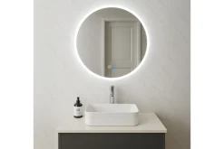 Clas Rundt Baderomsspeil med LED-belysning 100 cm