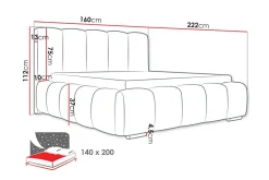 Cleaton Sengeramme 140x200 cm