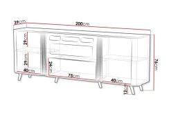 Clement Kommode 200 cm