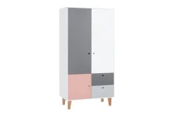 Concept Garderobe Hvit / Grå / Rosa