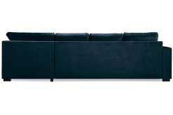 Crazy 4-seters Høyrevendt U-formet Large Sofa med Divan og Sjeselong i Fløyel