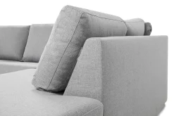Crazy 4-seters Høyrevendt U-formet Large Sofa med Divan og Sjeselong i Stoff