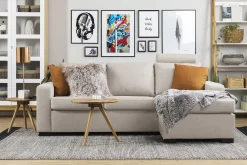 Crazy 3-seters Vendbar L-formet Sjeselongsofa i Stoff
