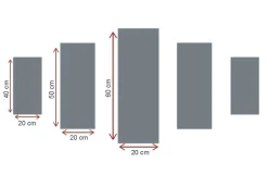 Dekorativ MDF-maling 5-Deler 20x60 cm