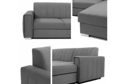 Denegal 3-sits Hörnbäddsoffa Black