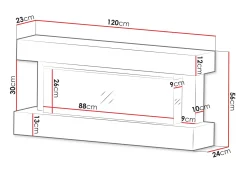 Erylin Elektrisk Peis 120 cm