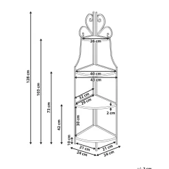 Hylle utendørs Favara 43 cm