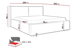 Knocklong Sengeramme 200x200 cm