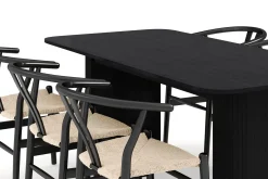 Kopparbo Matgruppe forlengelsesbart 180-240 cm med 6 Dastoori Spisestol