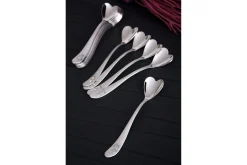 Kosova Skje 12-pk 11 cm Hjerteform Rustfritt Stål