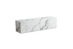 Lavbord Wohnling Foliert oppheng med klaffdør Moderne Marmor, Hvit, 120 cm