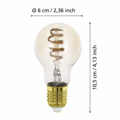 Lyskilde 2xLM-ZIG-CCT E27 A60 4,9W Amber + Bryter