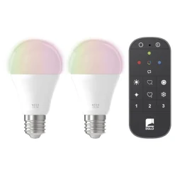Lyskilde 2xLM-ZIG-RGB/CCT E27 A60 9W Opal
