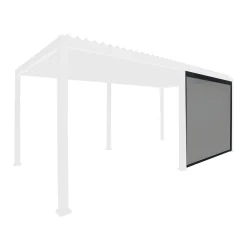 Nedtrekkbar skjerm til paviljong HOME4YOU Mirador-111 hvit/lys grå 4 m