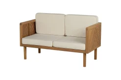 2-sitssoffa Beliani Baratti Light wood||Beige