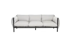 3-sitssoffa Beliani Esperia Grey, Black