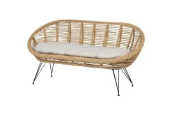 2-sitssoffa Beliani Maratea Natural||Black||Beige