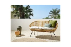 2-sitssoffa Beliani Maratea Natural||Black||Beige