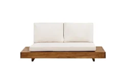 2-sitssoffa Beliani Marettimo Light wood, White