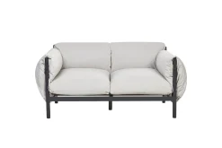 2-sitssoffa med fåtöljer Beliani Esperia Grey, Black