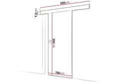Skyvedør 204 cm